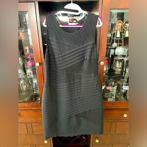 NWT Calvin Klein Black Textured Midi Dress